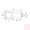 Érvéghüvely szigetelt 1.5mm² fekete (10mm)