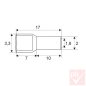 Érvéghüvely szigetelt 1.5mm² fekete (10mm)