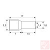 Érvéghüvely szigetelt 1.5mm² fekete (8mm)
