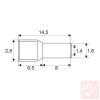 Érvéghüvely szigetelt 1.0mm² piros