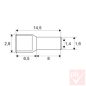 Érvéghüvely szigetelt 1.0mm² piros