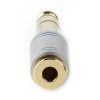 Audio átalakító, Jack 6.3mm sztereó dugó - Jack 3.5mm aljzat (aranyozott, prof.)