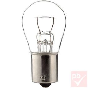 Izzó BA15s 12V 21W meleg fehér