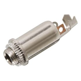 Jack aljzat, beépíthető, 3.5mm sztereó, fém ház