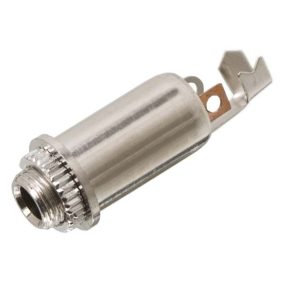 Jack aljzat, beépíthető, 3.5mm sztereó, fém ház