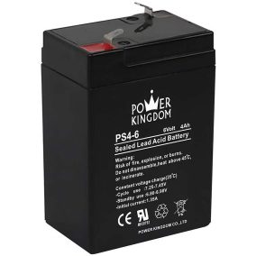   Power Kingdom PS4-6 (Emos) akkumulátor (6V 4Ah) 4.8mm saruval