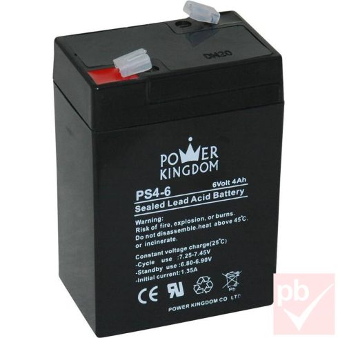 Power Kingdom PS4-6 akkumulátor (6V 4Ah)