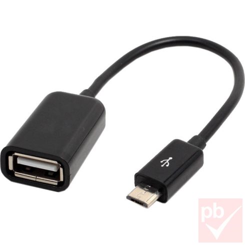 USB 2.0 OTG kábel ("A" aljzat - micro "B" dugó) 0.3m