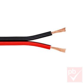 Hangfal kábel 2x0.35mm², piros-fekete, réz