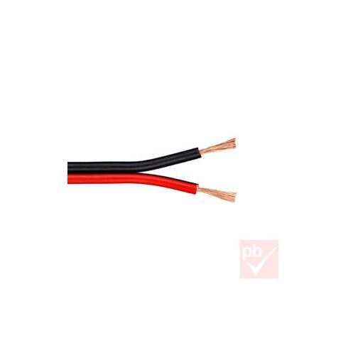 Hangfal kábel 2x0.5mm², piros-fekete, CCA