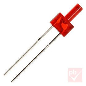 LED, 2mm, piros, 100-150mcd, 1.8-2.6V