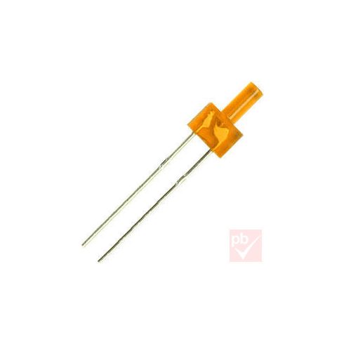 LED, 2mm, narancs, 150-220mcd, 1.8-2.6V
