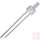 LED, 2mm, hideg fehér, 500-750mcd, 2.8-3.6V