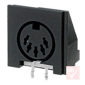 DIN aljzat, panelbe, 5-pin, 180°