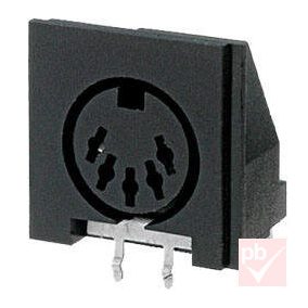DIN aljzat, panelbe, 5-pin, 180°