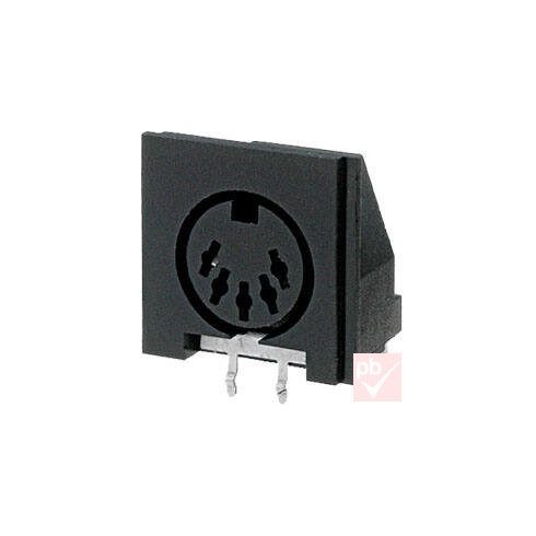DIN aljzat, panelbe, 5-pin, 180°