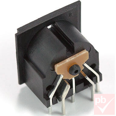 DIN aljzat, panelbe, 5-pin, 180°