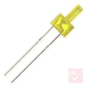 LED, 2mm, sárga, 100-150mcd, 1.8-2.6V