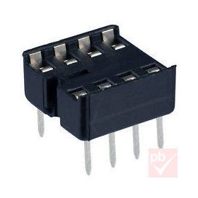 IC foglalat 8p. lemezlábú