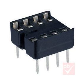 IC foglalat 8p. lemezlábú