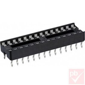 IC foglalat 28p. keskeny lemezlábú