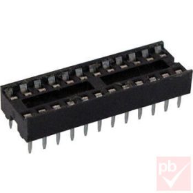 IC foglalat 24p. keskeny lemezlábú