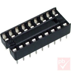 IC foglalat 18p. lemezlábú