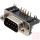 D-SUB csatlakozó, apa, 9 pin, 2 soros, 90°-os, forrasztható, ház nélkül