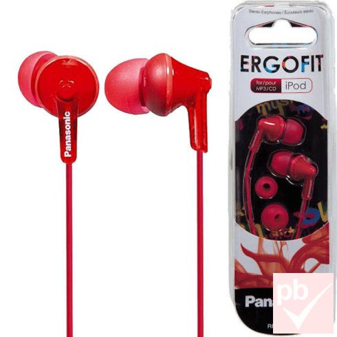 Panasonic ErgoFit dinamikus fülhallgató (piros)