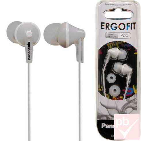 Panasonic ErgoFit dinamikus fülhallgató (fehér)