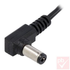   DC kábel, 5.5x2.1mm 90° csatlakozó, blankolt kábelvég, 1.5m