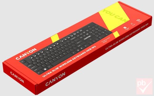 Canyon vezeték nélküli billentyűzet (fekete, HUN)