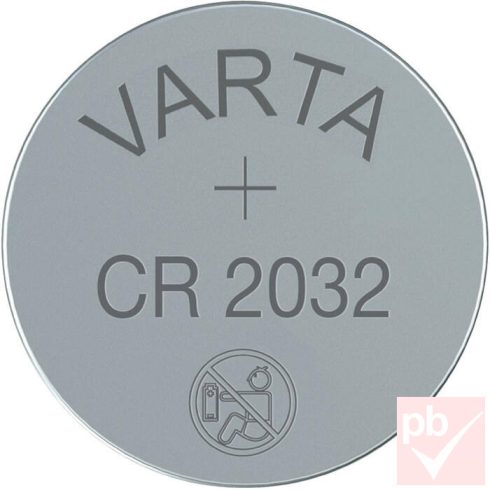 Varta CR2032 3V 230mAh gombelem BULK (átmérő: 20mm, vastagság: 3.2mm)