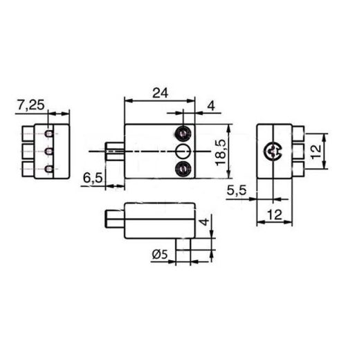Miniatűr 230V LED tápegység (24x18.5x12mm)