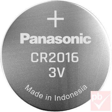   Panasonic CR2016 3V gombelem BULK (átmérő: 20mm, vastagság: 1.6mm)