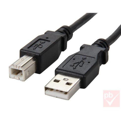 USB 2.0 A-B összekötő kábel 1.8m