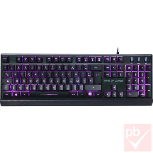 Spirit of Gamer ELITE-K10 USB billentyűzet (fekete, HUN)