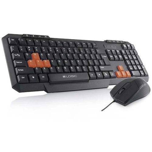 Logic LKM-201 USB billentyűzet + egér (fekete, HUN)