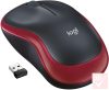 Logitech M185 piros vezeték nélküli egér