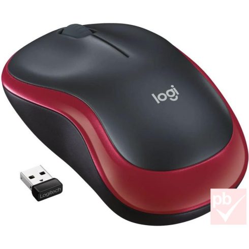 Logitech M185 piros vezeték nélküli egér