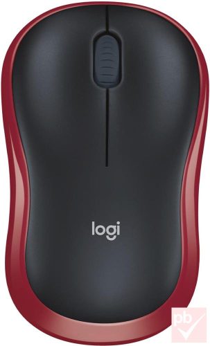 Logitech M185 piros vezeték nélküli egér