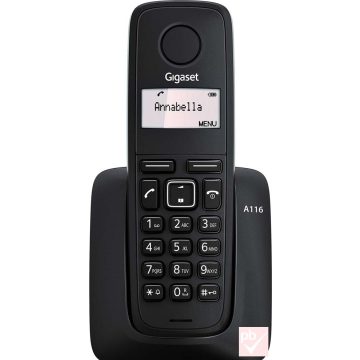 Gigaset A116 fekete DECT telefon