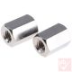 Távtartó, M3x18mm, nikkelezett réz, belső-belső menettel
