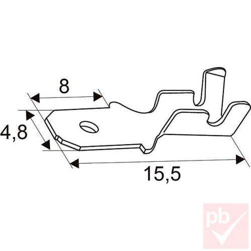 Kábelsaru, 4.8mm apa, szigetelés nélkül, ónozott