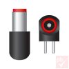 DC dugó, 7.9x5.6mm+0.6mm pin, hossz: 12mm, 90°, műanyag ház (Compaq, HP) [FSP]