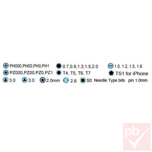 Pro's Kit SD-9608 mini bitfej készlet