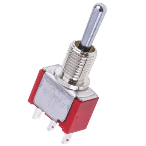 Karos kapcsoló, 2 körös, 2 állású, 3 láb, 125V AC 5A (Eledis)