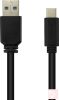 USB 2.0 A-C összekötő kábel, 1.0m, fekete