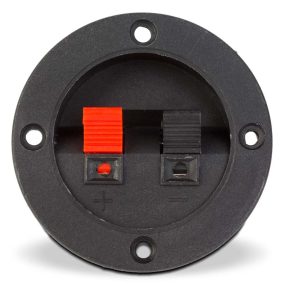   Hangfal aljzat, 2 pólusú, beépíthető, kerek, fekete műanyag