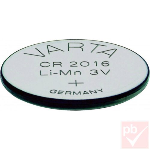 Varta CR2016 3V 90mAh gombelem BULK (átmérő: 20mm, vastagság: 1.6mm)